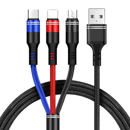 Free sample 2021 On Stock Wholesale 3 In 1 Fast Charging Cable Micro usb fast charging cable-meg BEST buys