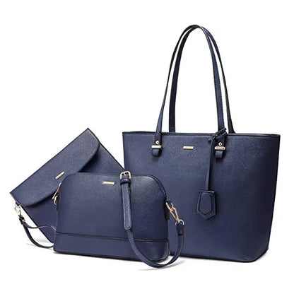 LOVEVOOK 2023 Designer PU Leather Ladies Shoulder Hand bag 3 pcs Luxury Purse and Handbags Set Large Cute Women Tote Bags-meg BEST buys