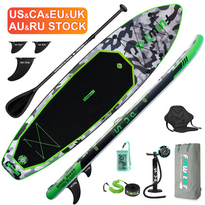FUNWATER Dropshipping OEM 11' blue paddle surf inflatable stand up paddle pvc board wakeboard surfboard isup sup board surf sub-meg BEST buys