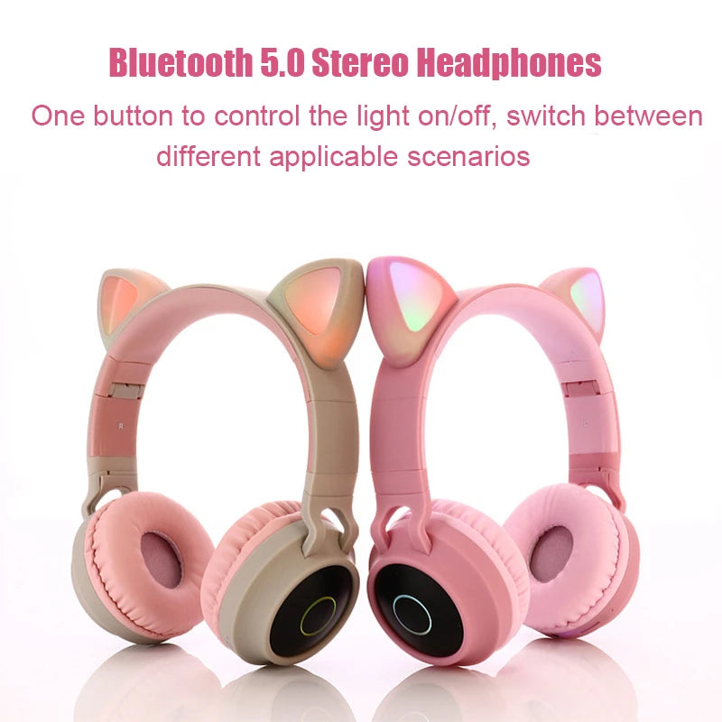 Dropshipping BT028C super Bass Wireless Headphones Blue tooth Headset with LED Light for PS4 PC Xbox One Controller-meg BEST buys