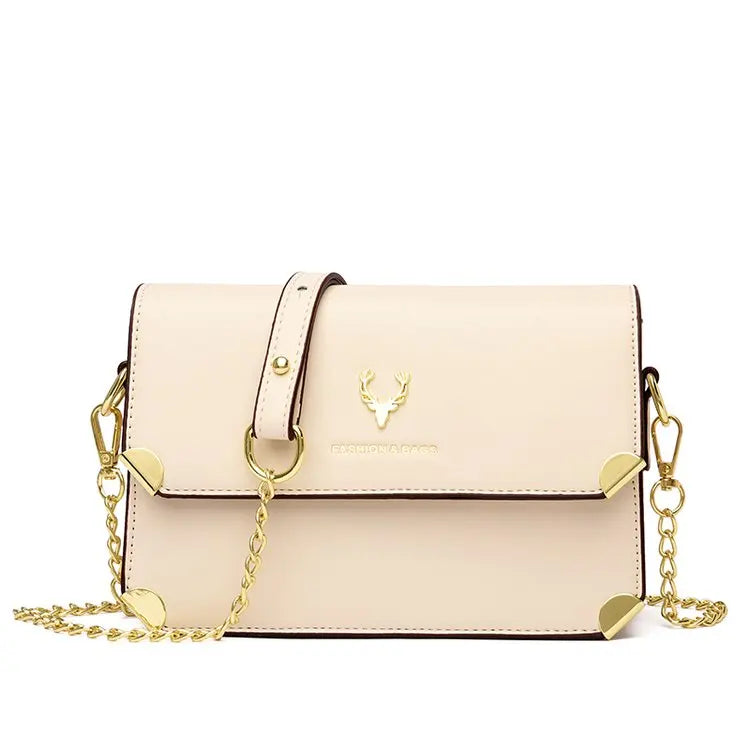 Hot sale color matching ladies shoulder bag deer head decoration handbag fashion messenger bag-meg BEST buys