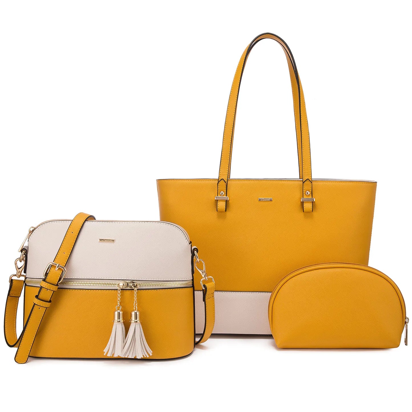 LOVEVOOK 2023 Designer PU Leather Ladies Shoulder Hand bag 3 pcs Luxury Purse and Handbags Set Large Cute Women Tote Bags-meg BEST buys
