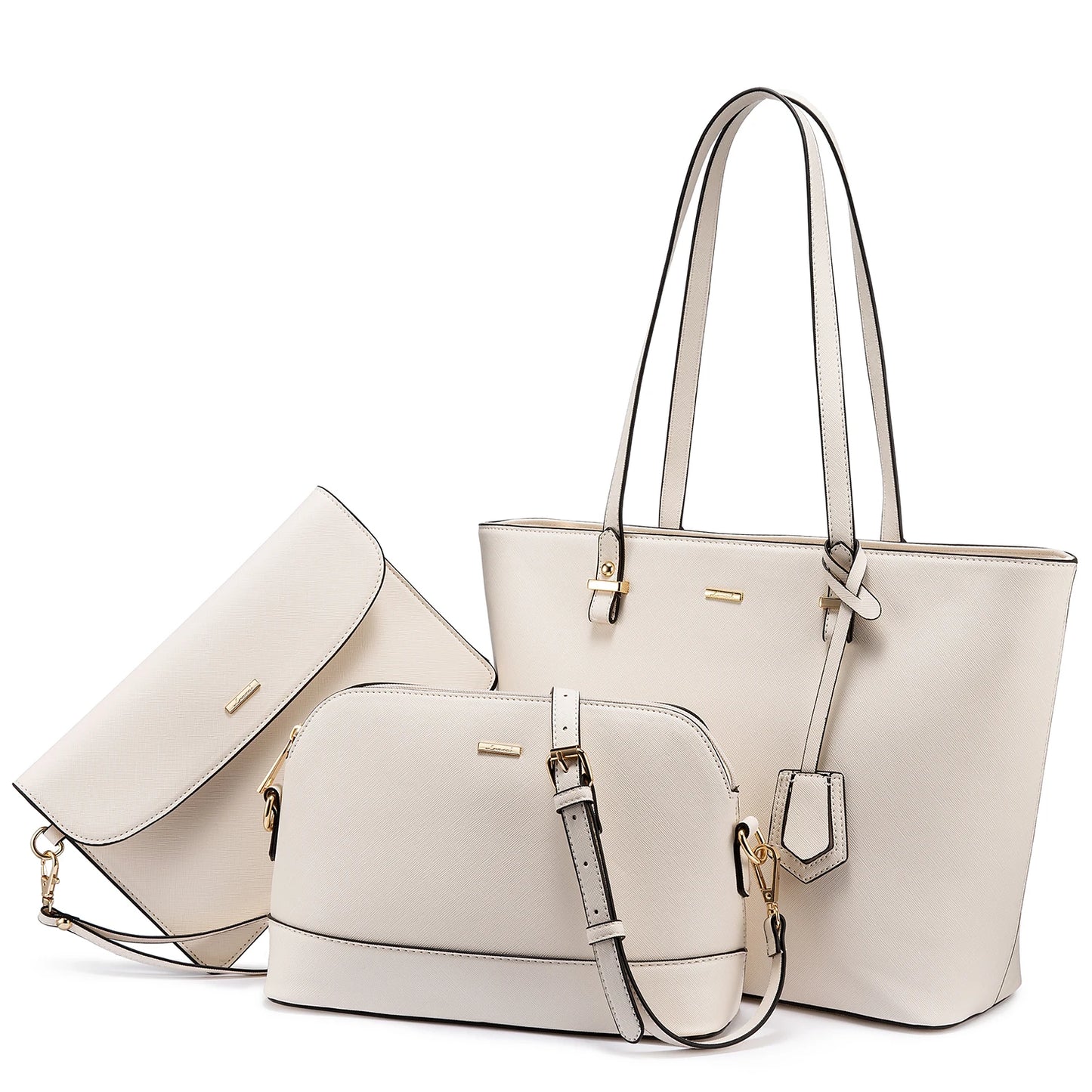 LOVEVOOK 2023 Designer PU Leather Ladies Shoulder Hand bag 3 pcs Luxury Purse and Handbags Set Large Cute Women Tote Bags-meg BEST buys