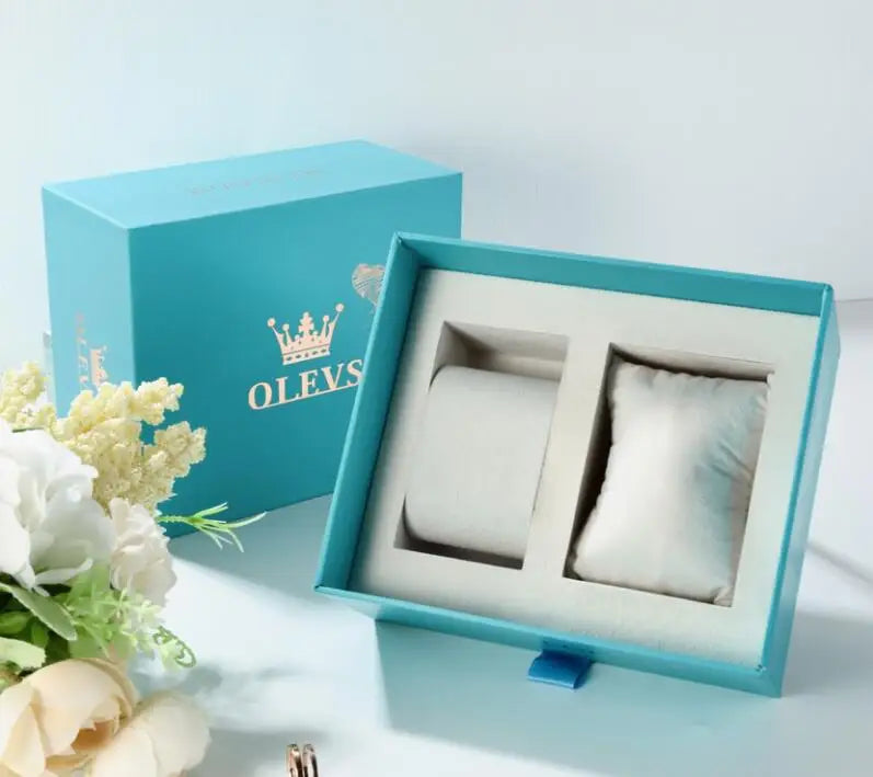OEM Brand Black Gift Box OLEVS gift box for watch Customs gift box for quartz watch and mechanical watch-meg BEST buys