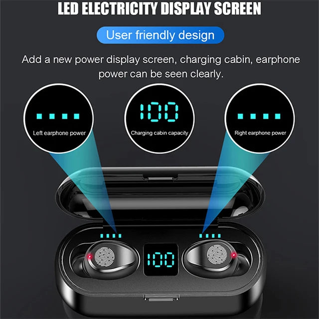 2022 NEW Hot Selling TWS F9 auricularess Inalambricos Earphone Headphones Wireless Headset Audifonos F9 earbuds-meg BEST buys