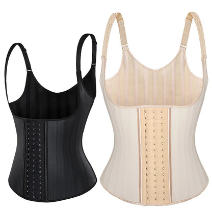 25 Steel Boned 3 Hook Latex Breathable Shapewear waist training Women Underwear Fajas Colombianas Corset vest With Hook chile-meg BEST buys