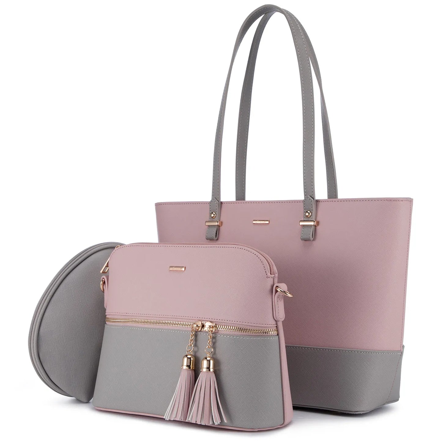LOVEVOOK 2023 Designer PU Leather Ladies Shoulder Hand bag 3 pcs Luxury Purse and Handbags Set Large Cute Women Tote Bags-meg BEST buys