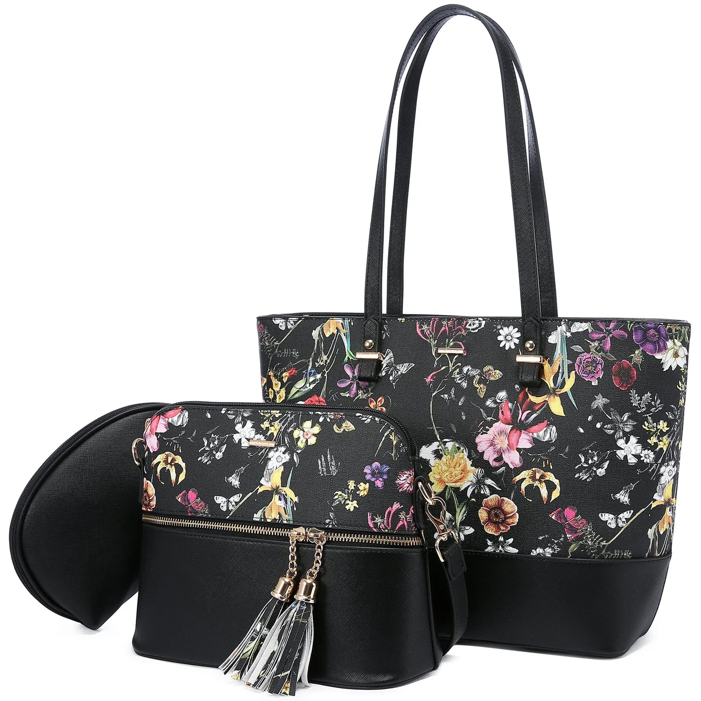 LOVEVOOK 2023 Designer PU Leather Ladies Shoulder Hand bag 3 pcs Luxury Purse and Handbags Set Large Cute Women Tote Bags-meg BEST buys