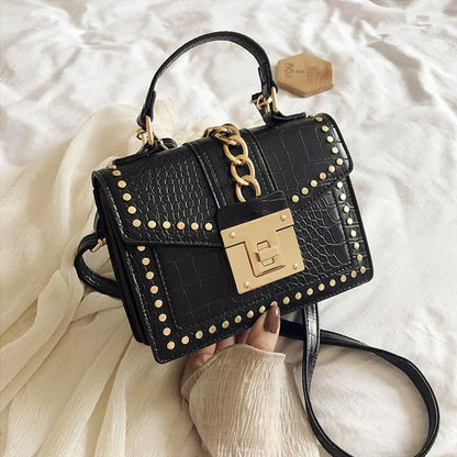 Luxury fashion designer alligator leather purses and handbags ladies hand bag womens shoulder for women-meg BEST buys