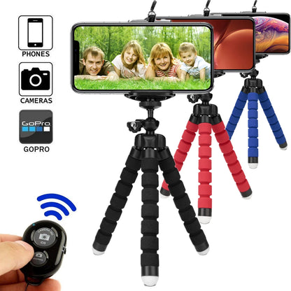 2020 drop shipping Flexible Sponge Mini Tripod With Remote Shutter For smartphone mini Camera Phone Holder clip stand-meg BEST buys