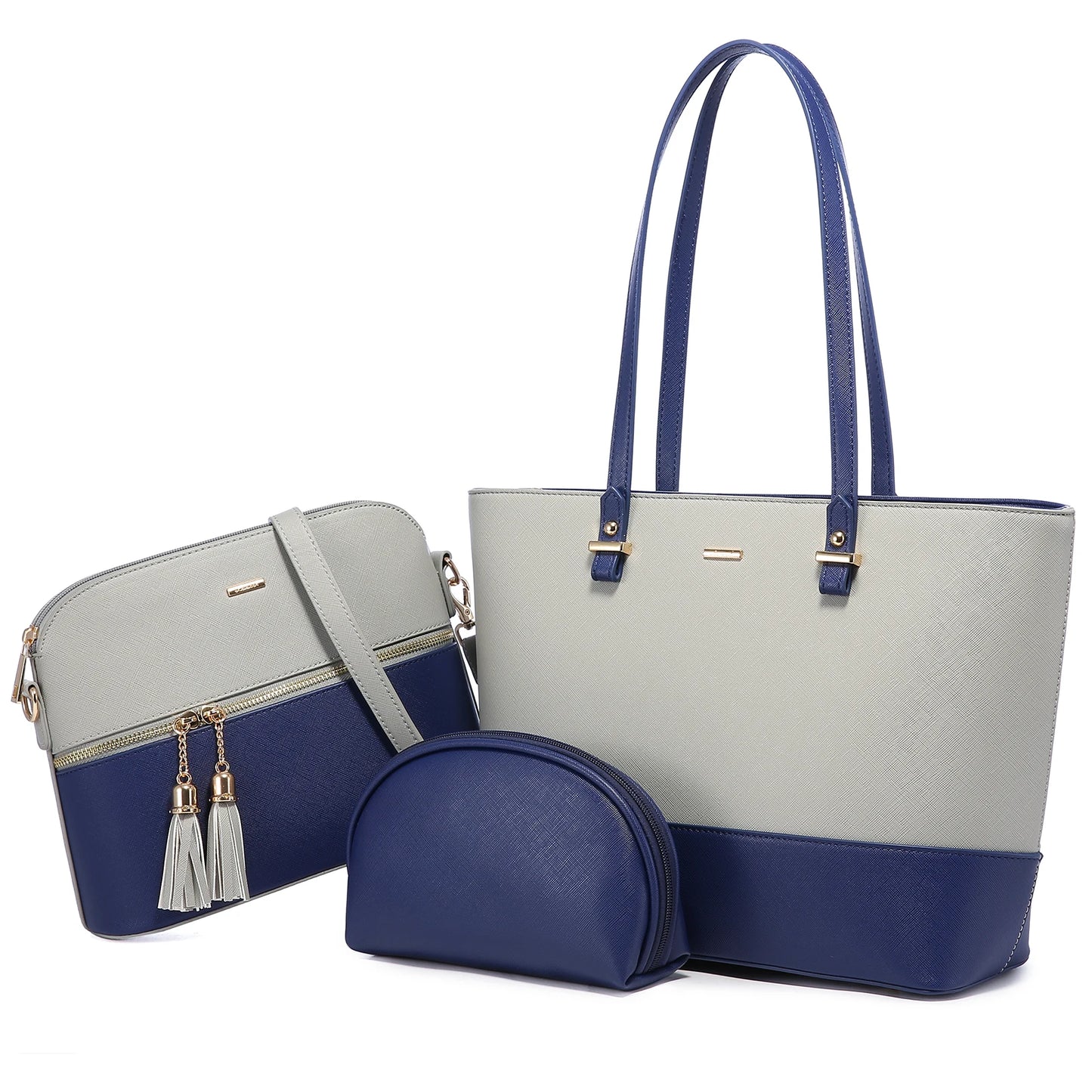 LOVEVOOK 2023 Designer PU Leather Ladies Shoulder Hand bag 3 pcs Luxury Purse and Handbags Set Large Cute Women Tote Bags-meg BEST buys