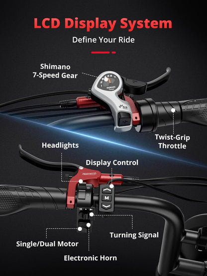 US Warehouse 2000W New High Speed 20inch Hydraulic brake Adults Electric Bike With 25AH Dual Motor Electric Motorcycle Bicycle-meg BEST buys