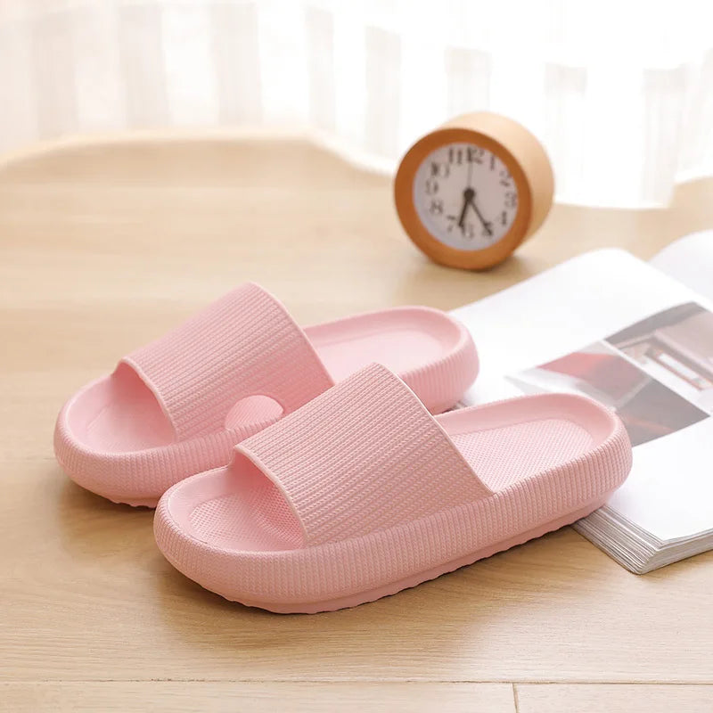 New Light Weight Anti-Slip Women Sandals Soft Thick Sole House Slides Pure Color Indoor EVA Slippers-meg BEST buys