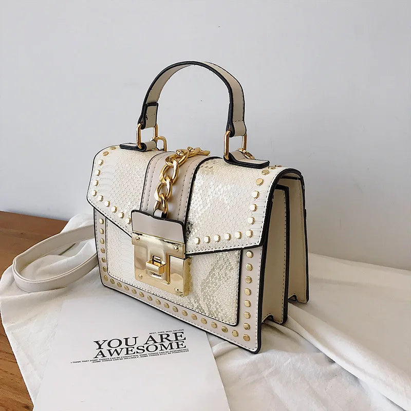 Luxury fashion designer alligator leather purses and handbags ladies hand bag womens shoulder for women-meg BEST buys