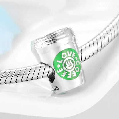 Real 925 Sterling Silver Bright red CZ wine cup fine Beads Fit Charms Bracelets Jewelry making fashion Woman charm custom logo-meg BEST buys