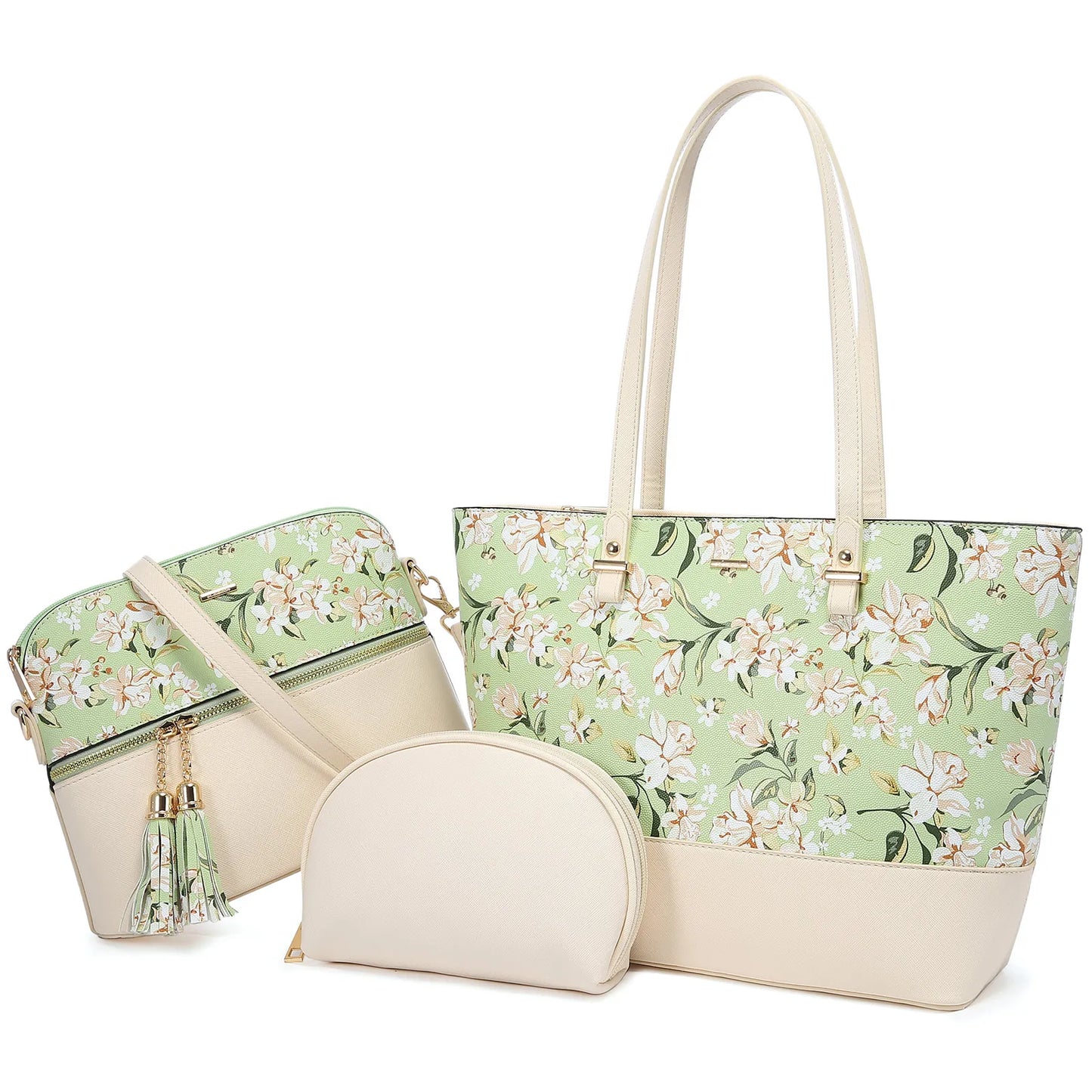 LOVEVOOK 2023 Designer PU Leather Ladies Shoulder Hand bag 3 pcs Luxury Purse and Handbags Set Large Cute Women Tote Bags-meg BEST buys
