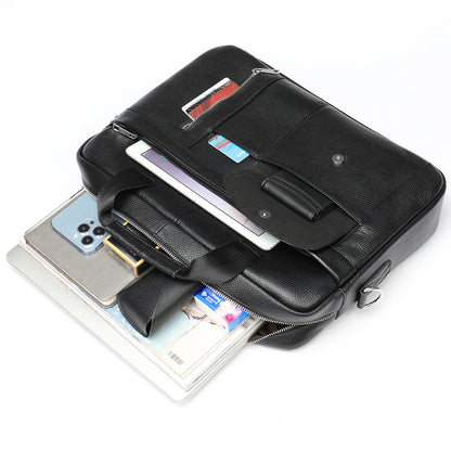 OEM ODM Custom 1116 men oil leather briefcase laptop bags famous brand genuine leather men's handbag briefcase-meg BEST buys