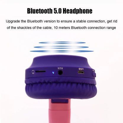 Dropshipping BT028C super Bass Wireless Headphones Blue tooth Headset with LED Light for PS4 PC Xbox One Controller-meg BEST buys