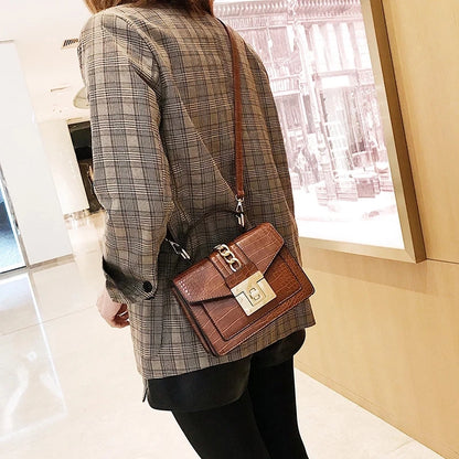 Luxury fashion designer alligator leather purses and handbags ladies hand bag womens shoulder for women-meg BEST buys