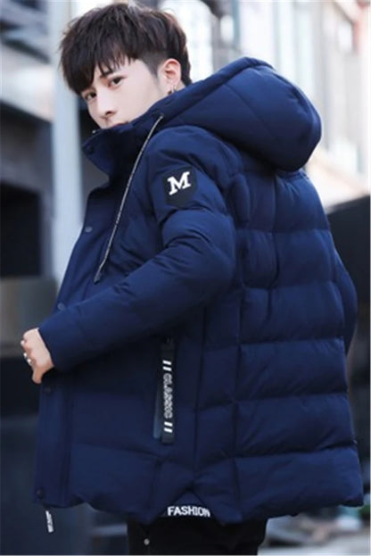 hot sale plus velvet thicken hooded windproof waterproof slim winter mens jacket and coats-meg BEST buys