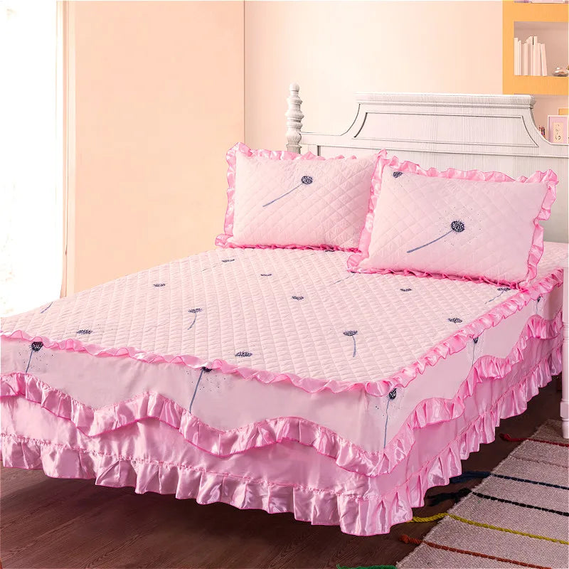 American style floral plant organic 3d printed flower waterproof cotton bed cover-meg BEST buys