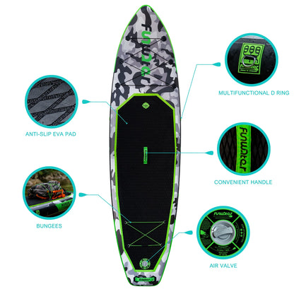 FUNWATER Free Shipping Dropshipping OEM inflatable sup board 12' sup gonfiabil double layer sup boards waterplay surfing-meg BEST buys