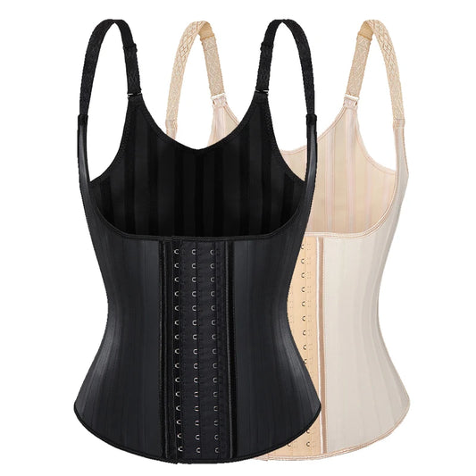 25 Steel Boned 3 Hook Latex Breathable Shapewear waist training Women Underwear Fajas Colombianas Corset vest With Hook chile-meg BEST buys